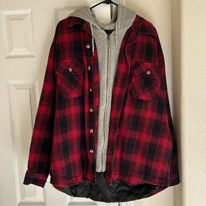 Field & Stream Flannel Hoodie Combo Size L